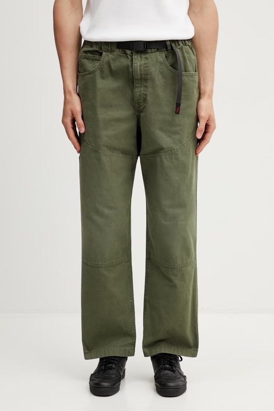 Gramicci TAOS CANVAS PANT spodnie wide leg bawełniane męskie zielony G6SM.P008.