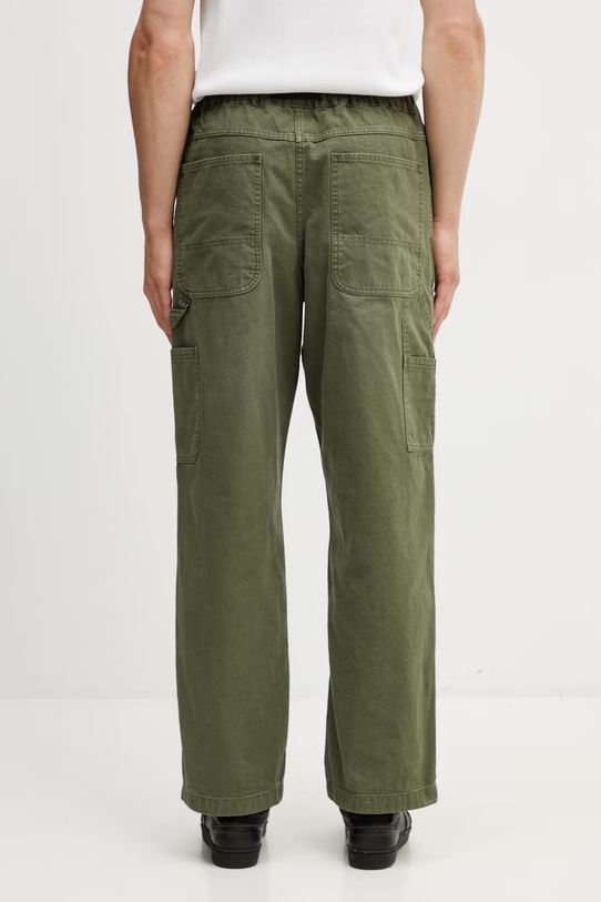 Odzież Gramicci TAOS CANVAS PANT spodnie wide leg bawełniane męskie G6SM.P008. zielony
