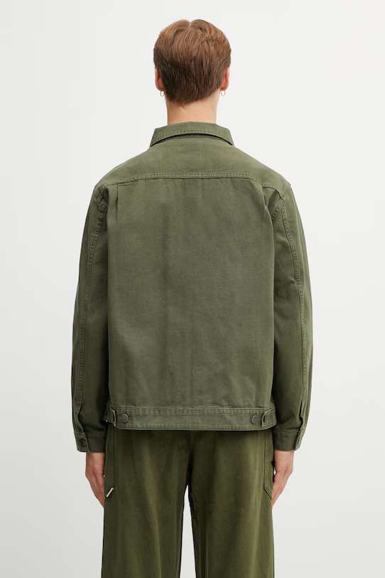 Oblečení Gramicci TAOS CANVAS JACKET přechodová bunda bavlněná pánská G6SM.J009. zelená