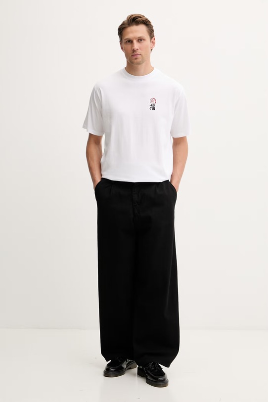 Kaotiko jeansy relaxed fit męskie AS016.01.K002 czarny SS26