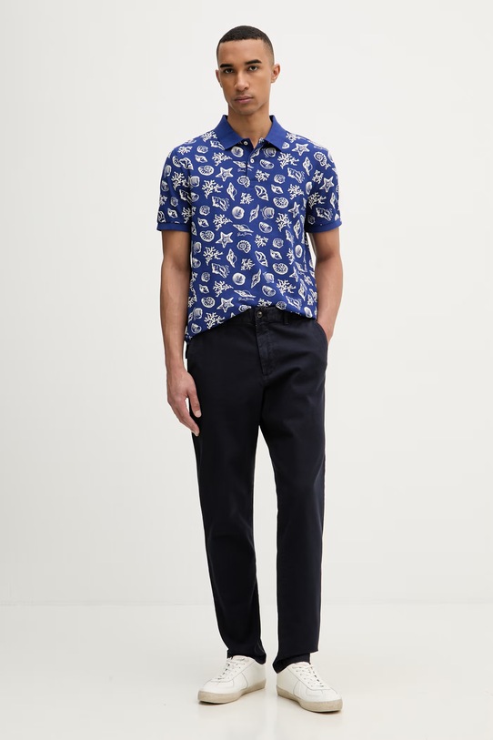 United Colors of Benetton брюки chinos мужские из хлопка с эластаном 42D6UF062 тёмно-синий SS26