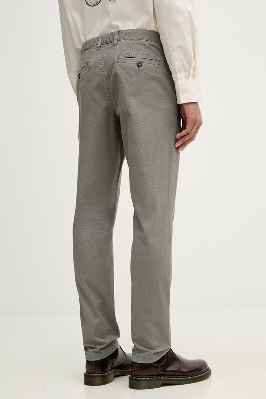Ρούχα United Colors of Benetton Παντελόνι chino ανδρικό βαμβάκι με ελαστάν 42D6UF062 γκρί