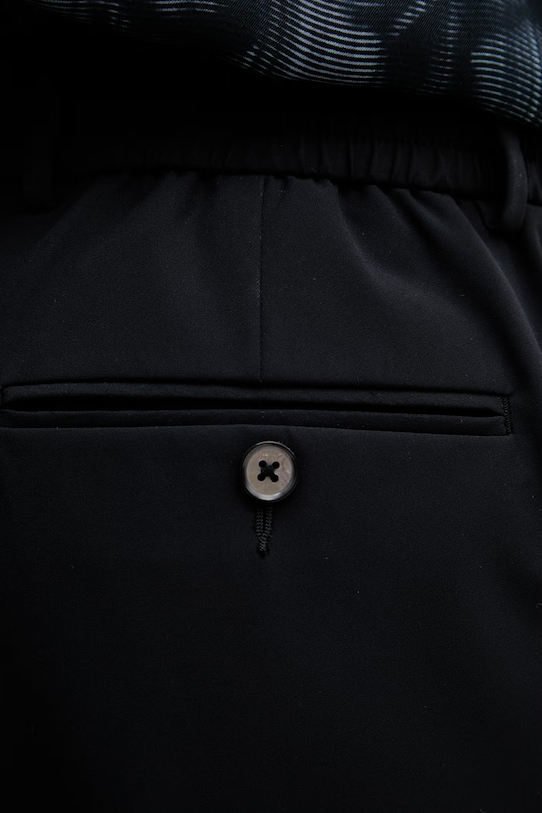 Michael Kors spodnie garniturowe męskie granatowy MK0SP01127