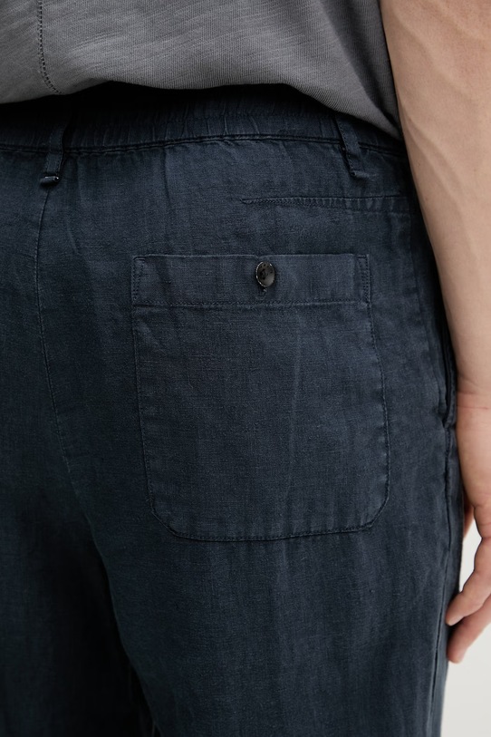 rag & bone spodnie męskie lniane granatowy RV5326S7MCO