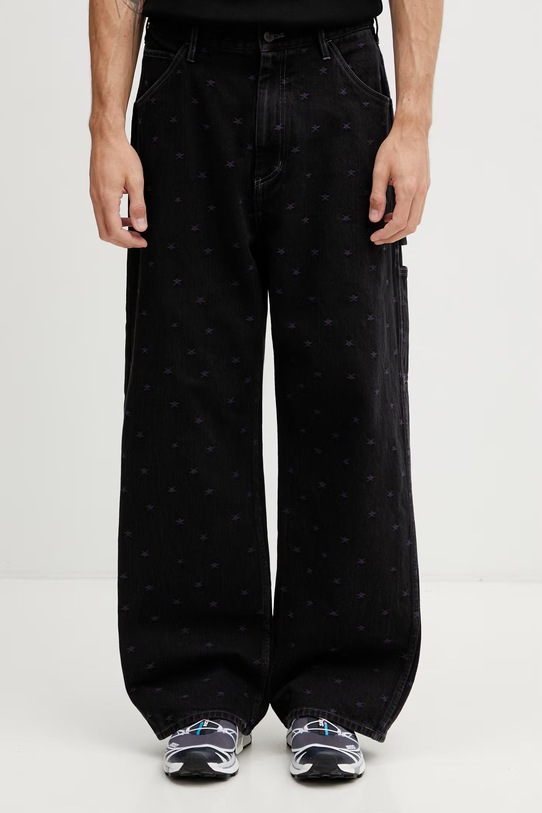 Needles jeansy relaxed fit męskie czarny SX206