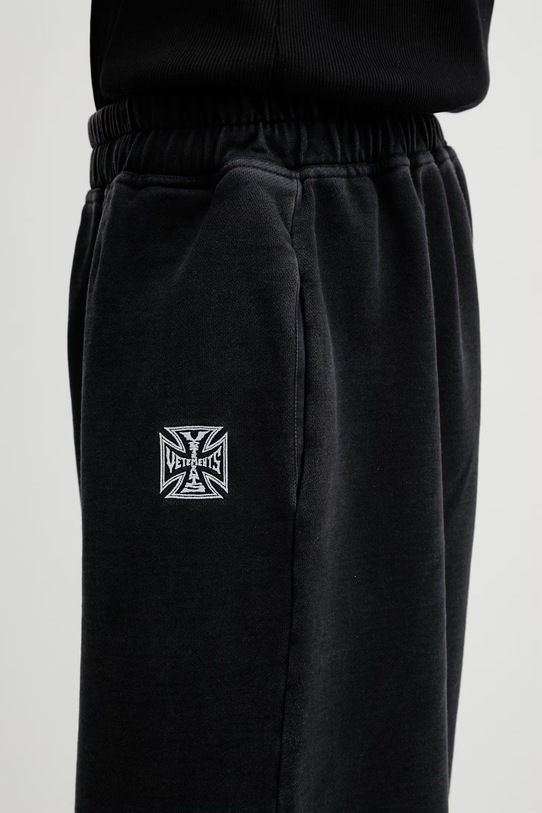 VETEMENTS spodnie dresowe bawełniane Biker Cross Logo ME76SP160B