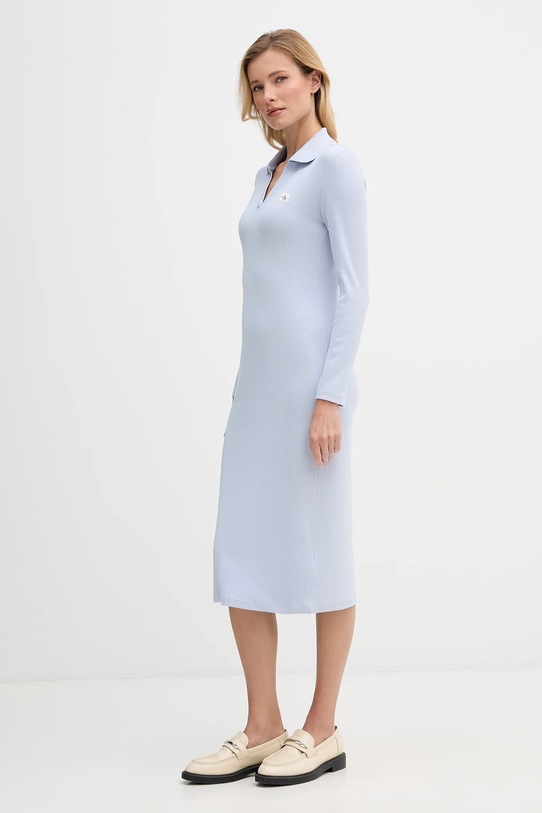 Calvin Klein Jeans sukienka LV047E202G niebieski SS26