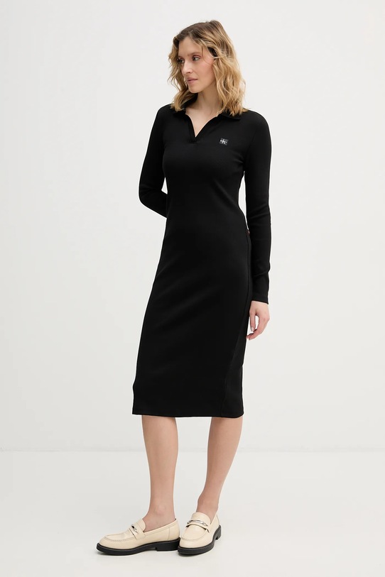 Calvin Klein Jeans sukienka LV047E202G czarny SS26