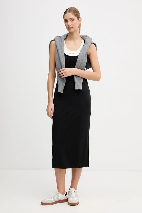 Calvin Klein Jeans sukienka LV047E220G czarny SS26