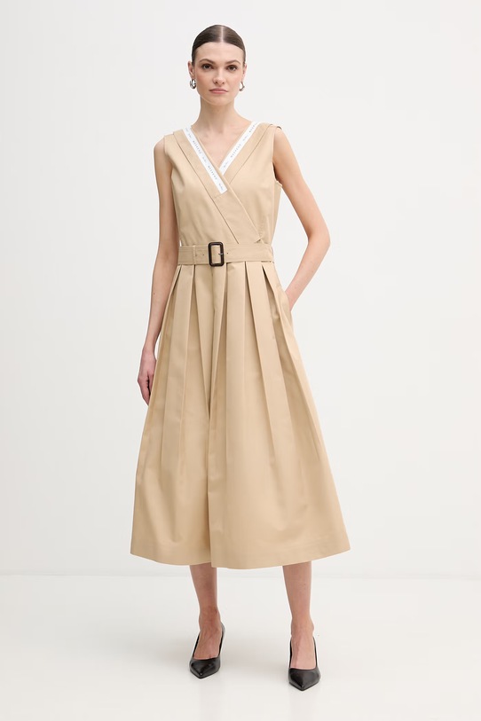 Weekend Max Mara sukienka CONO 2615221021600 beżowy SS26