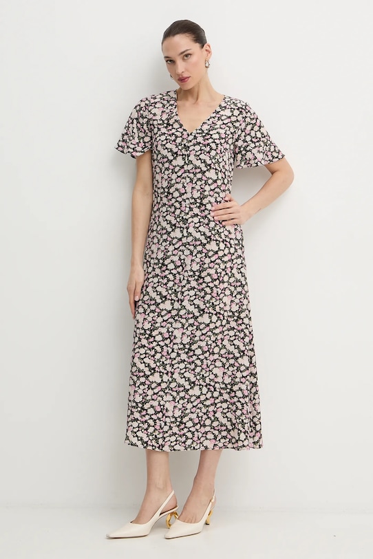 Weekend Max Mara sukienka jedwabna PAGINE 2615221081600 czarny SS26