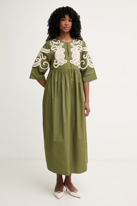 Weekend Max Mara od pamuka TILDE zelena 2615221012600