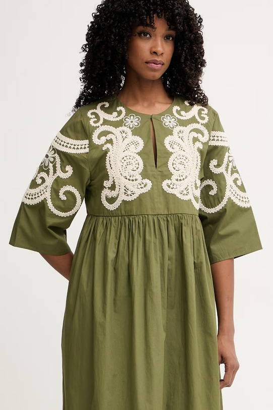 Weekend Max Mara od pamuka TILDE zelena 2615221012600