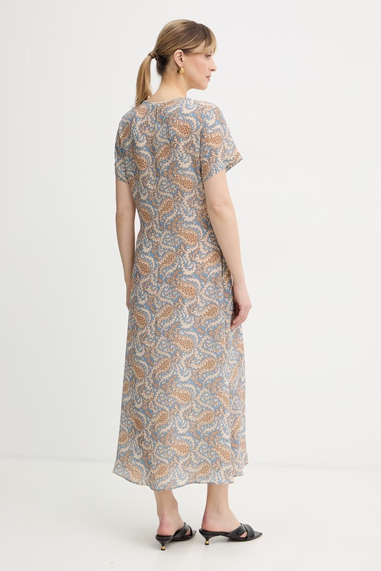Odzież Weekend Max Mara sukienka jedwabna CRESPO 2615221042600 niebieski