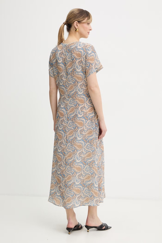 Odzież Weekend Max Mara sukienka jedwabna CRESPO 2615221042600 niebieski