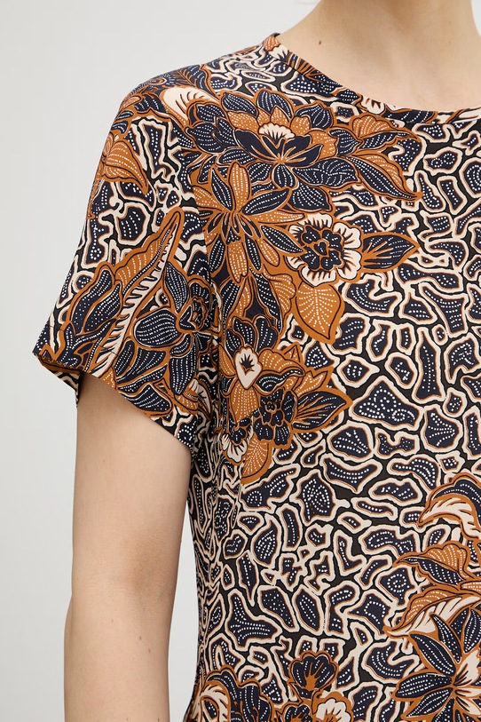 Weekend Max Mara sukienka jedwabna CRESPO 2615221042600 granatowy