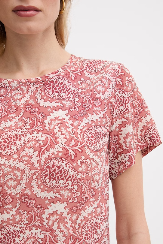 Weekend Max Mara sukienka jedwabna CRESPO 2615221042600 czerwony