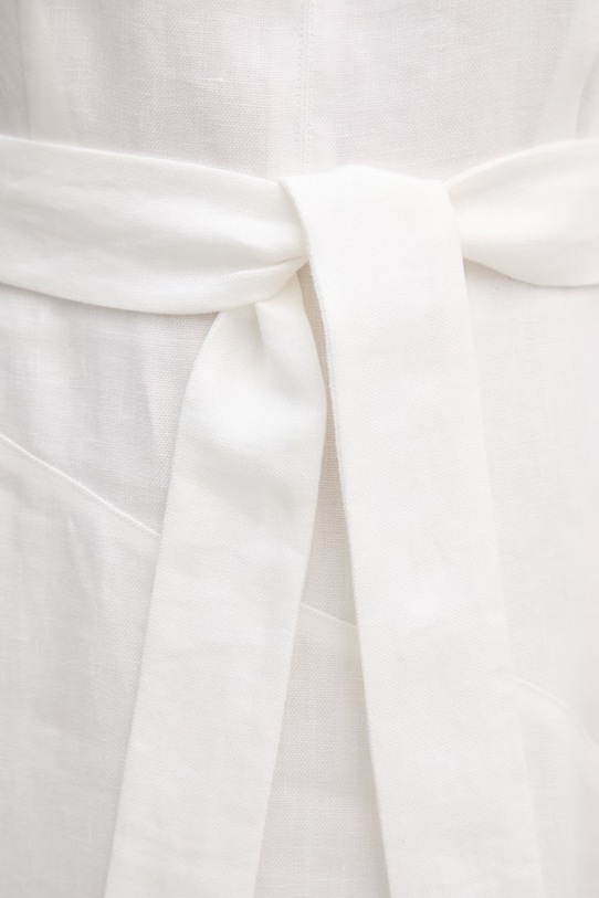 Weekend Max Mara sukienka lniana ESORDIO 2615221052600 biały