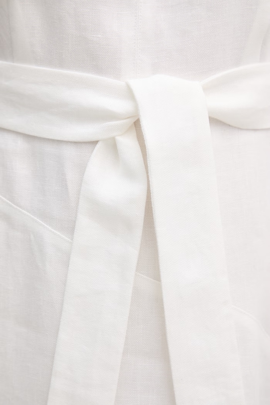 Weekend Max Mara sukienka lniana ESORDIO 2615221052600 biały