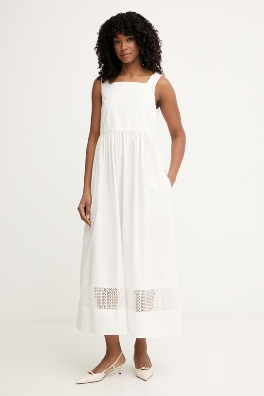 Weekend Max Mara sukienka bawełniana GOLA beżowy 2615221082600