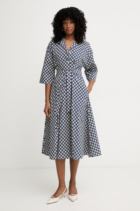 Weekend Max Mara šaty bavlněné UNIGENO námořnická modř 2615221102600