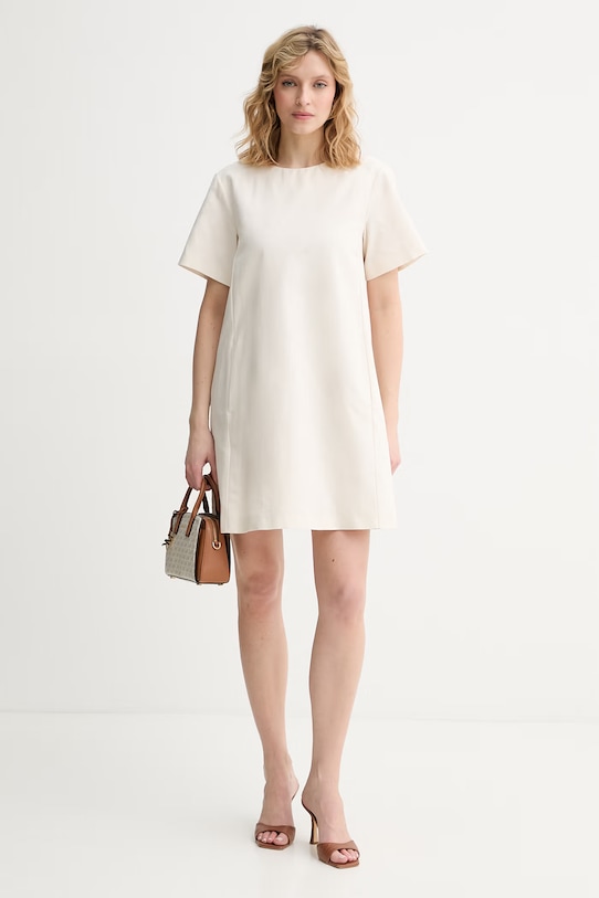 Weekend Max Mara sukienka bawełniana ALOA 2615221112600 beżowy SS26