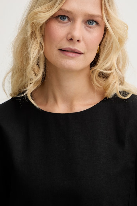 Weekend Max Mara sukienka bawełniana ALOA czarny 2615221112600