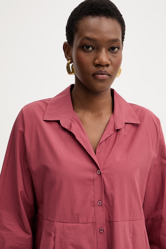 Bavlnené šaty Weekend Max Mara SEGGIO burgundské 2615221132600