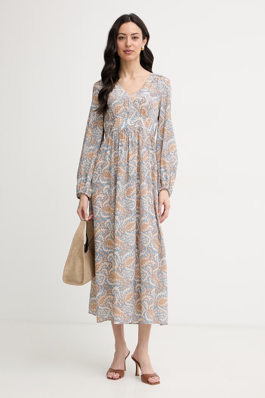 Weekend Max Mara rochie de vară din mătase MARTORA 2615221162600 albastru SS26