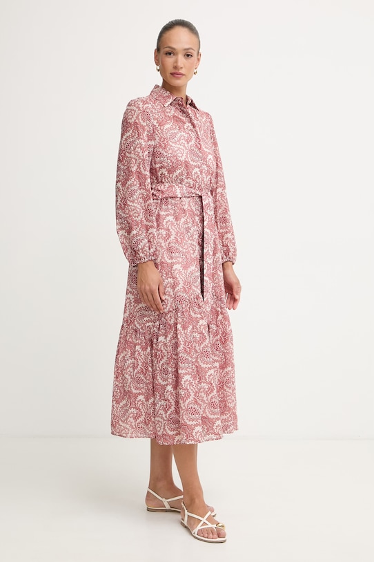 Weekend Max Mara ljetna haljina od pamuka OBOLI 2615231022600 crvena SS26