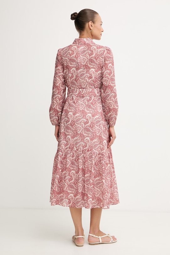 Odjeća Weekend Max Mara ljetna haljina od pamuka OBOLI 2615231022600 crvena