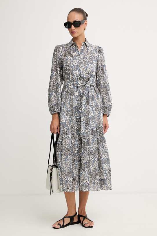 Weekend Max Mara ljetna haljina od pamuka OBOLI 2615231022600 plava SS26