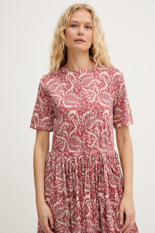 Weekend Max Mara sukienka bawełniana FASCINO różowy 2615621012600