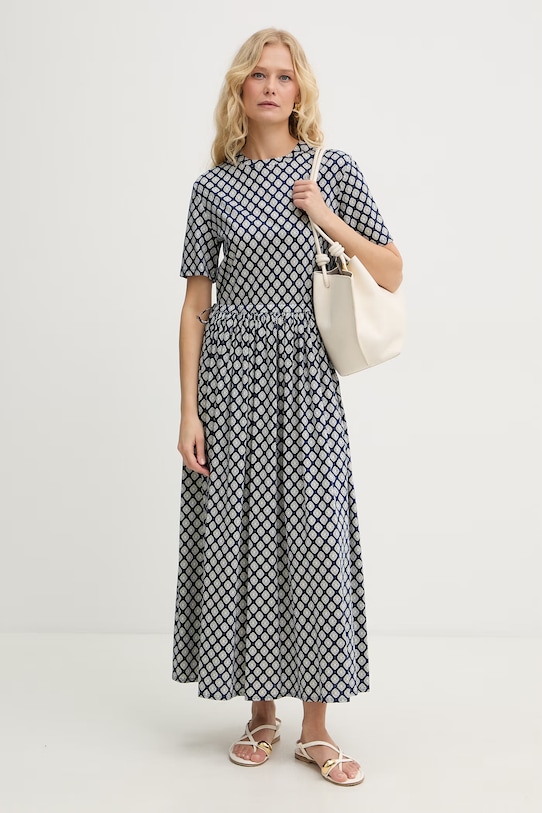 Weekend Max Mara sukienka bawełniana FASCINO 2615621012600 granatowy SS26