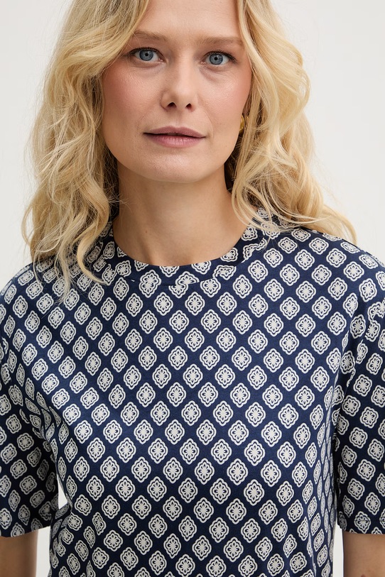 Weekend Max Mara sukienka bawełniana FASCINO granatowy 2615621012600