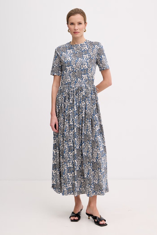 Weekend Max Mara sukienka bawełniana FASCINO niebieski 2615621012600