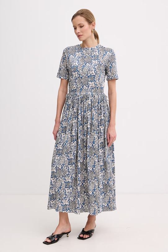 Weekend Max Mara sukienka bawełniana FASCINO 2615621012600 niebieski SS26