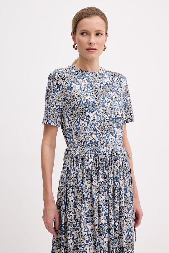 Weekend Max Mara sukienka bawełniana FASCINO niebieski 2615621012600