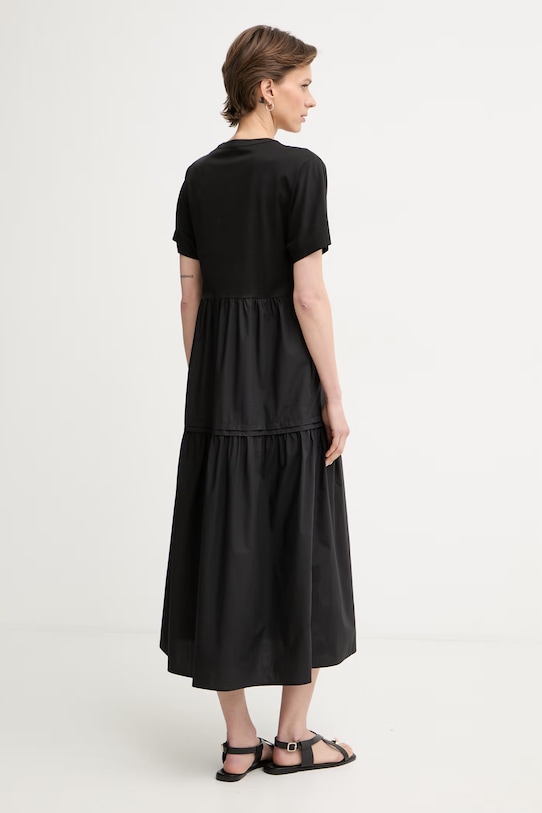 Ρούχα Weekend Max Mara καλοκαιρινό βαμβακερό CAPSULA 2615621032600 μαύρο