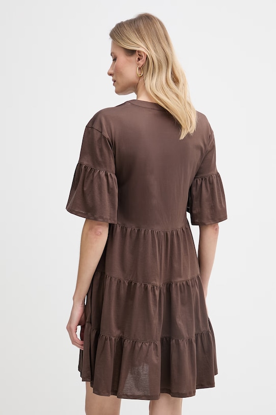 Oblečení Weekend Max Mara letní šaty bavlněné SAGGINA 2615621042600 hnědá