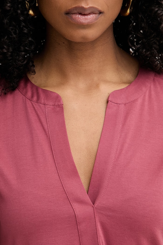 Weekend Max Mara rochie de vară din bumbac SAGGINA 2615621042600 burgundia