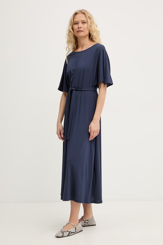 Odzież Weekend Max Mara sukienka z wiskozą DIVO 2615621062600 granatowy