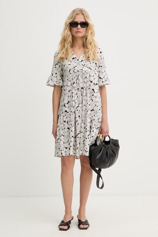 Weekend Max Mara sukienka bawełniana FUOCO 2615621072600 biały SS26