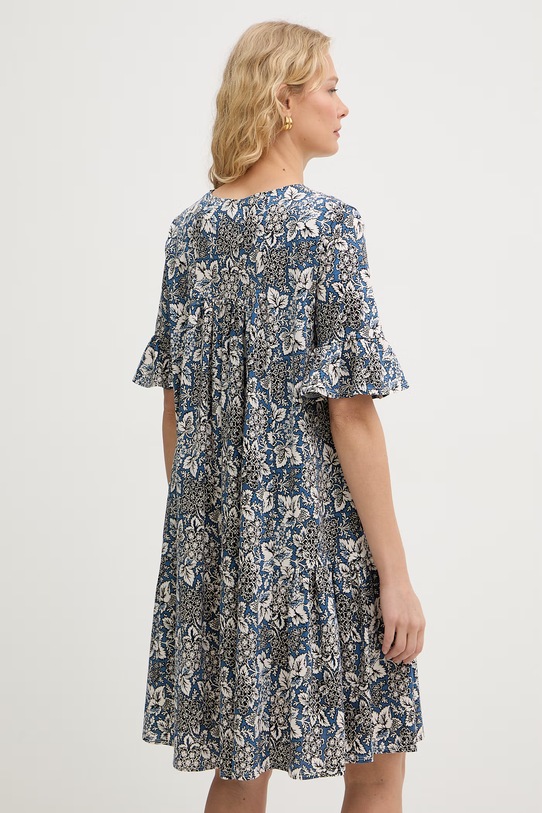 Odzież Weekend Max Mara sukienka bawełniana FUOCO 2615621072600 niebieski