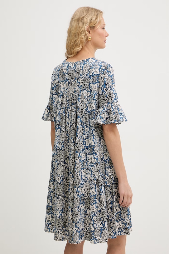 Odzież Weekend Max Mara sukienka bawełniana FUOCO 2615621072600 niebieski