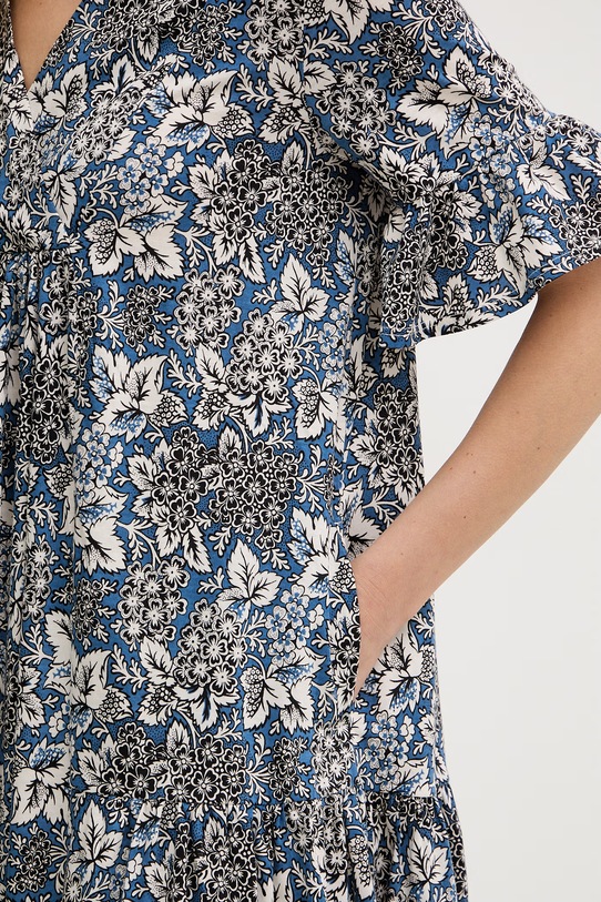 Weekend Max Mara sukienka bawełniana FUOCO 2615621072600 niebieski