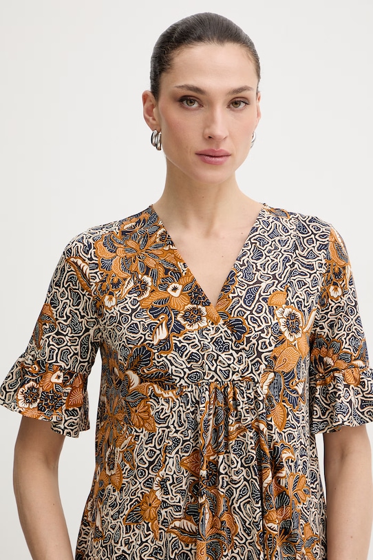 Weekend Max Mara sukienka bawełniana FUOCO granatowy 2615621072600