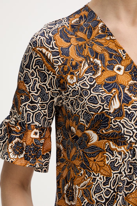 Weekend Max Mara sukienka bawełniana FUOCO 2615621072600 granatowy