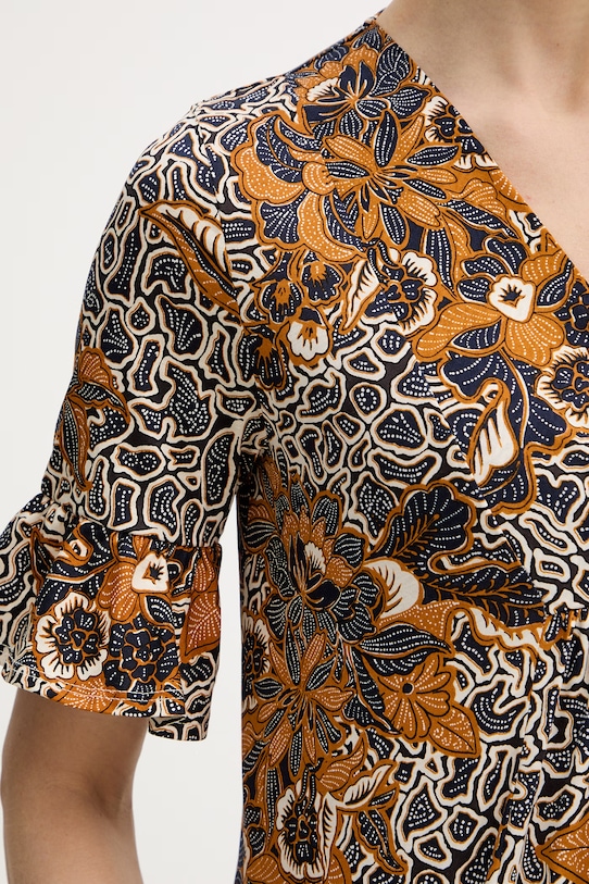 Weekend Max Mara sukienka bawełniana FUOCO 2615621072600 granatowy