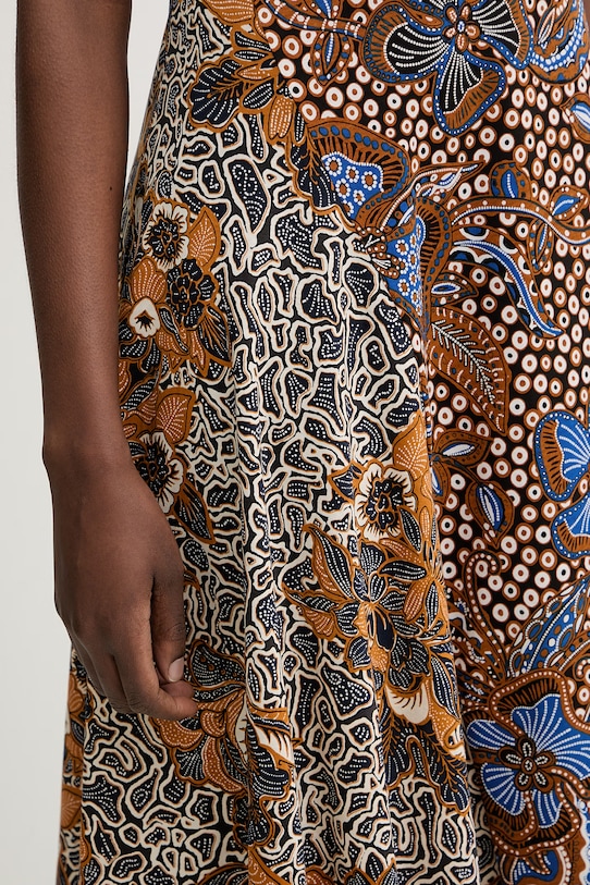 Weekend Max Mara sukienka rozkloszowana bawełniana PAUSA 2615621082600 brązowy